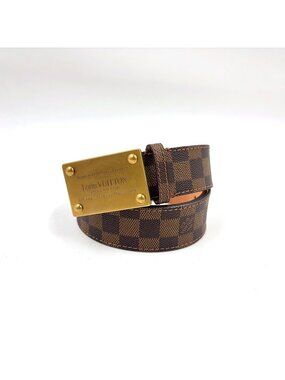 Louis Vuitton Damier Ceinture Brown Belt Gold